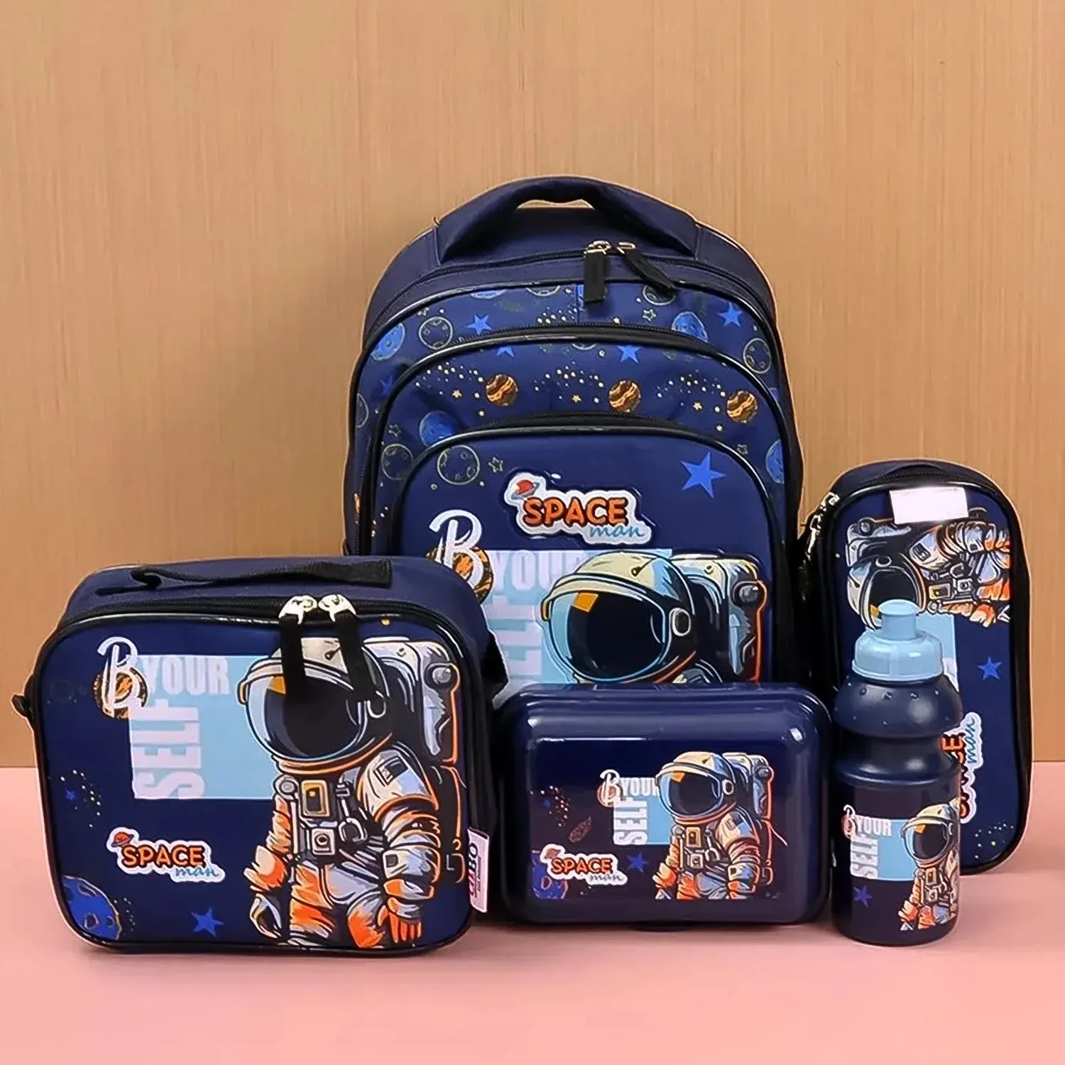 5 in 1 School Bag Set Includes Lunch Bag 14 Inch Bag  1 Set Mix