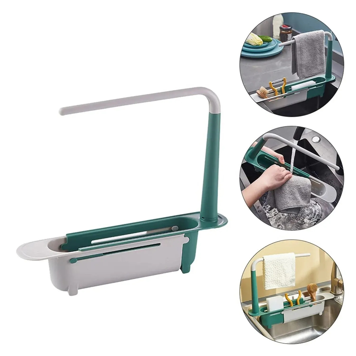 Expandable Kitchen Drying Basket Rack for Kitchen Use (1 Pc)