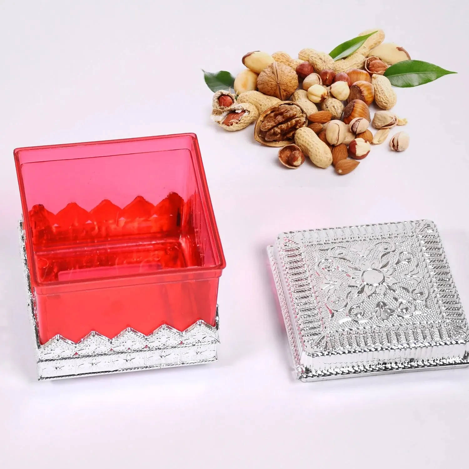 Ruby Dry fruit Storage Container - Attractive Design Box for Home & Kitchen
