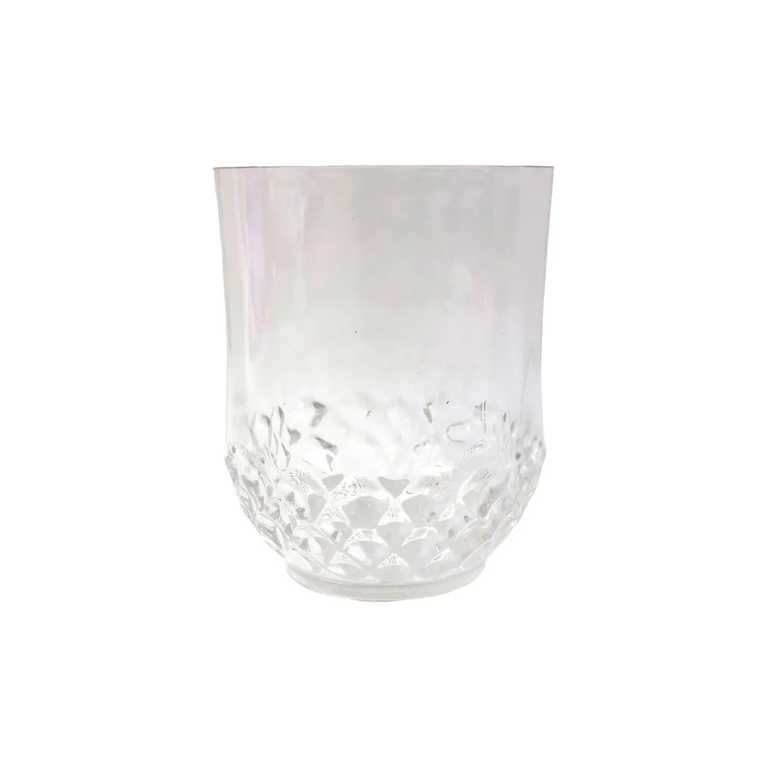 Transparent Diamond-Pattern Drinking Glass Set (6 Pc Set)