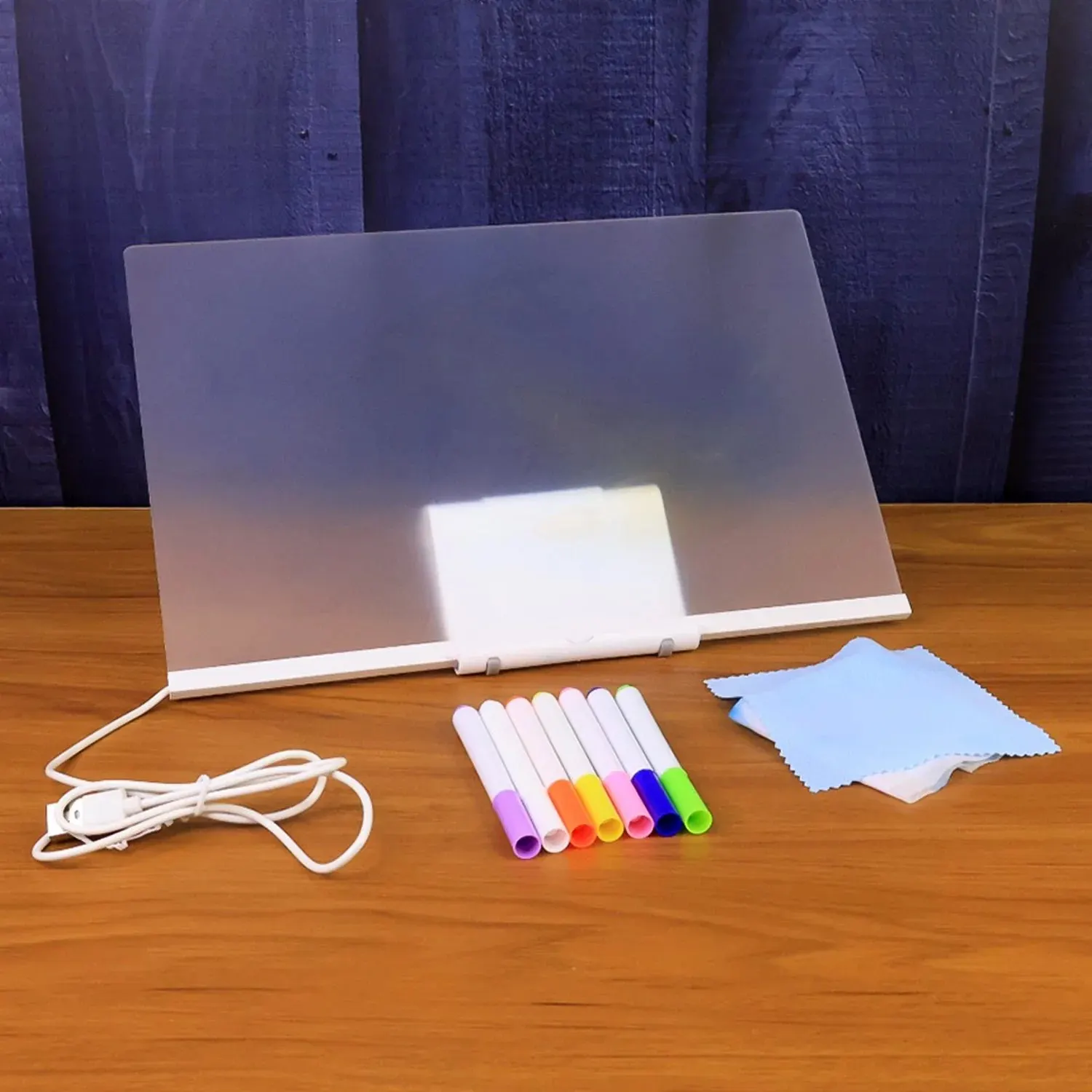 LED Acrylic Writing Board with USB Power (1 Set)