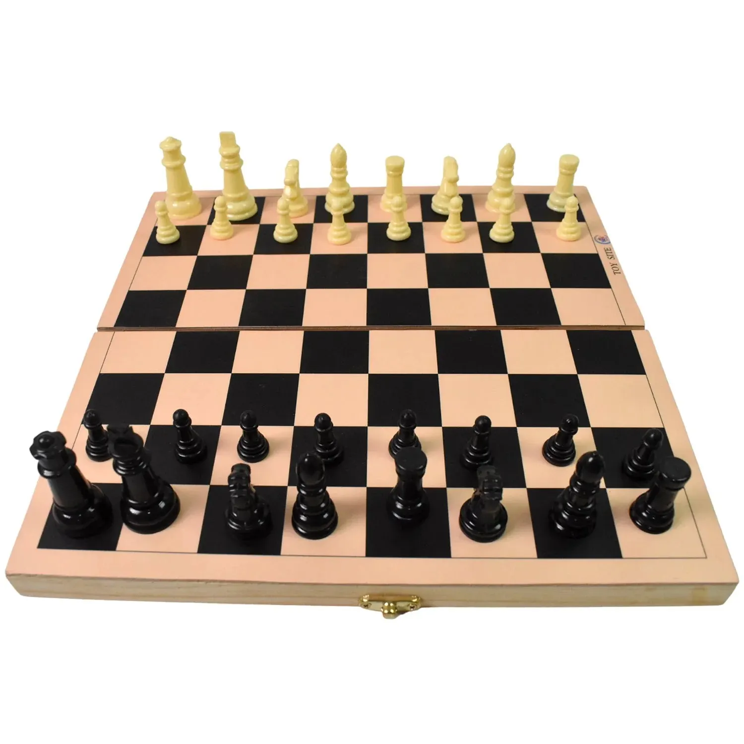 Folding wooden chess board set (30 × 30 cm / 1 set)
