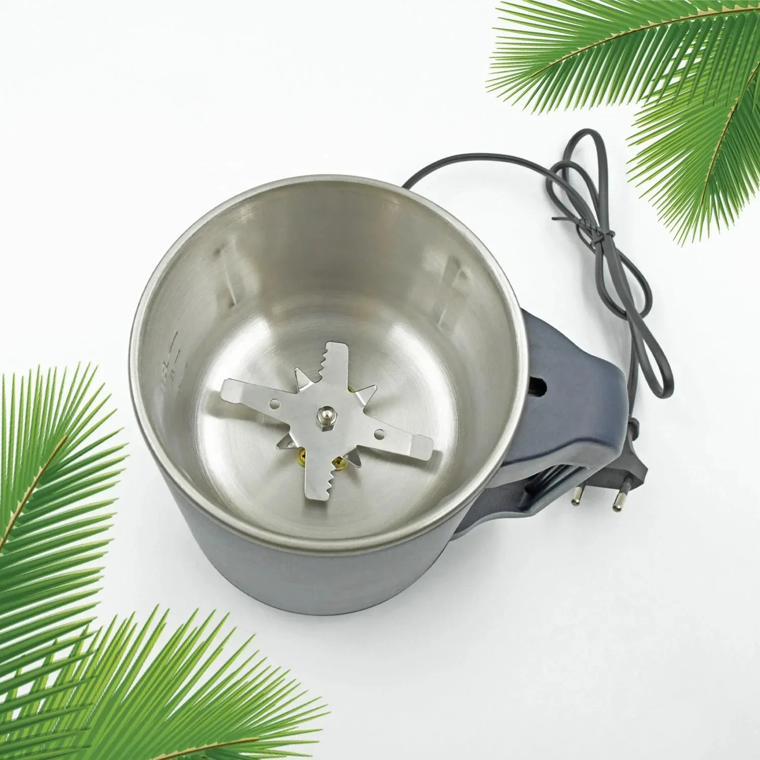 Electric Coffee & Spice Grinder Machine for Home, Fine Powder Maker (300W)