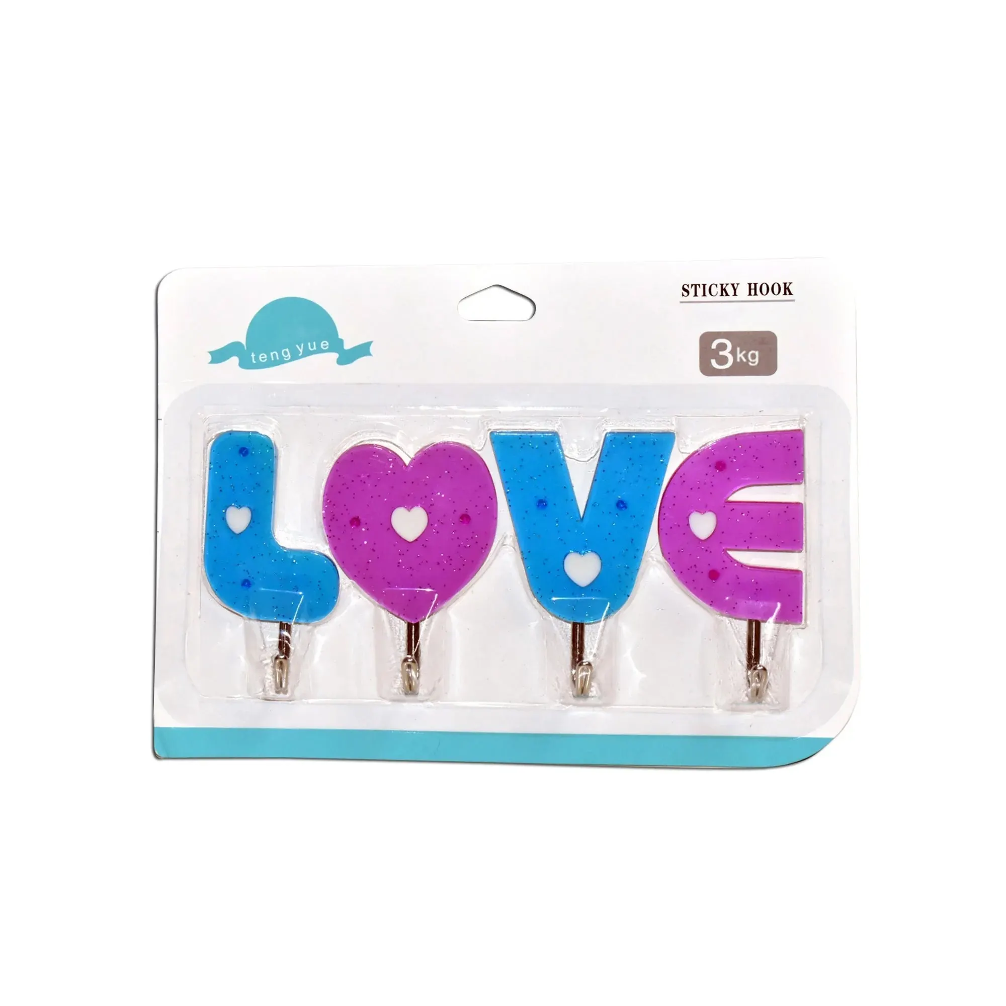 Love Shape Self Adhesive Hooks