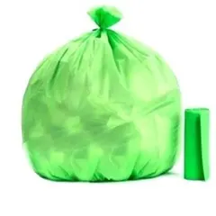 Green compostable corn starch garbage bags (17" x 19")
